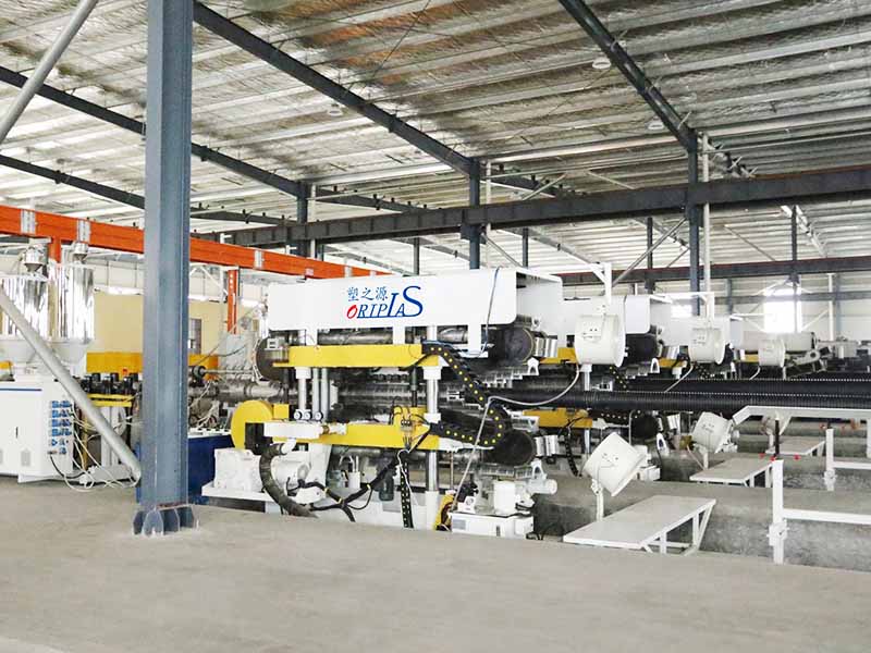HDPE PP vertical double-wall corrugated pipe production line