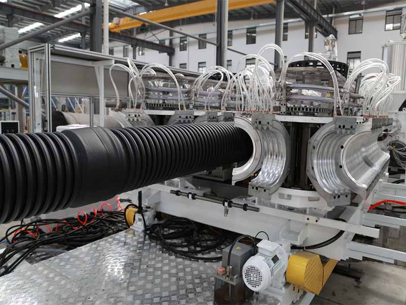 HDPE/PP horizontal double-wall corrugated pipe production line