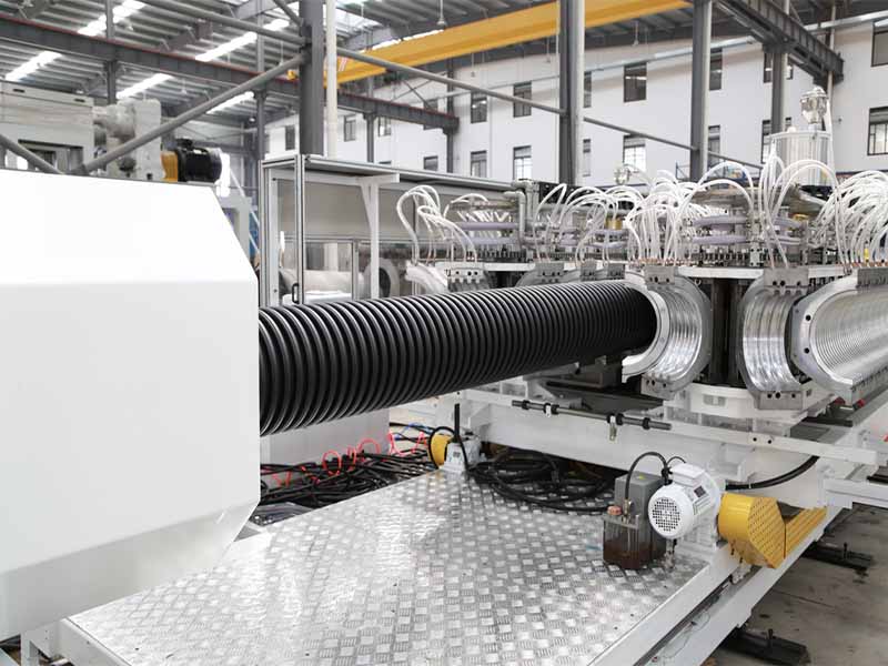 HDPE/PP horizontal double-wall corrugated pipe production line