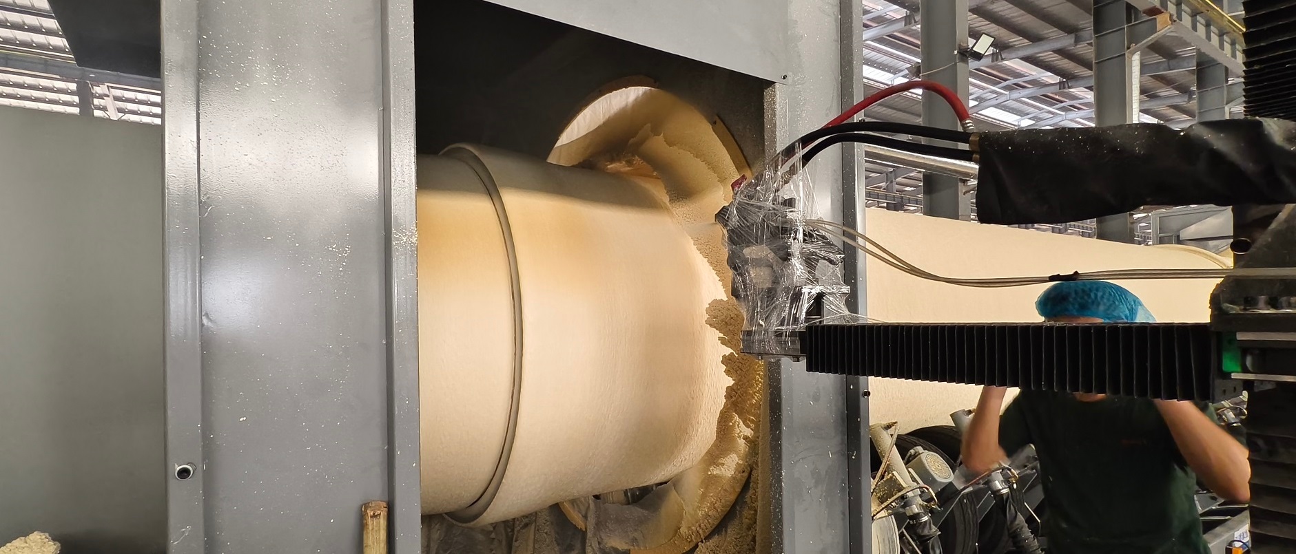 Polyurethane Spray Winding 3PE Coated Steel Pipe Production Line