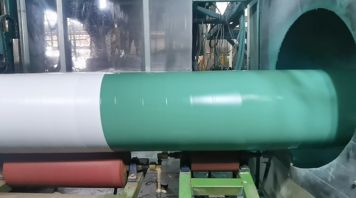 Polyurethane Spray Winding 3PE Coated Steel Pipe Production Line