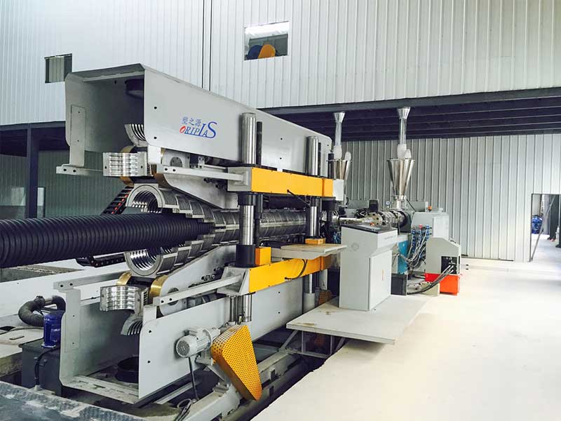 HDPE PP vertical double-wall corrugated pipe production line