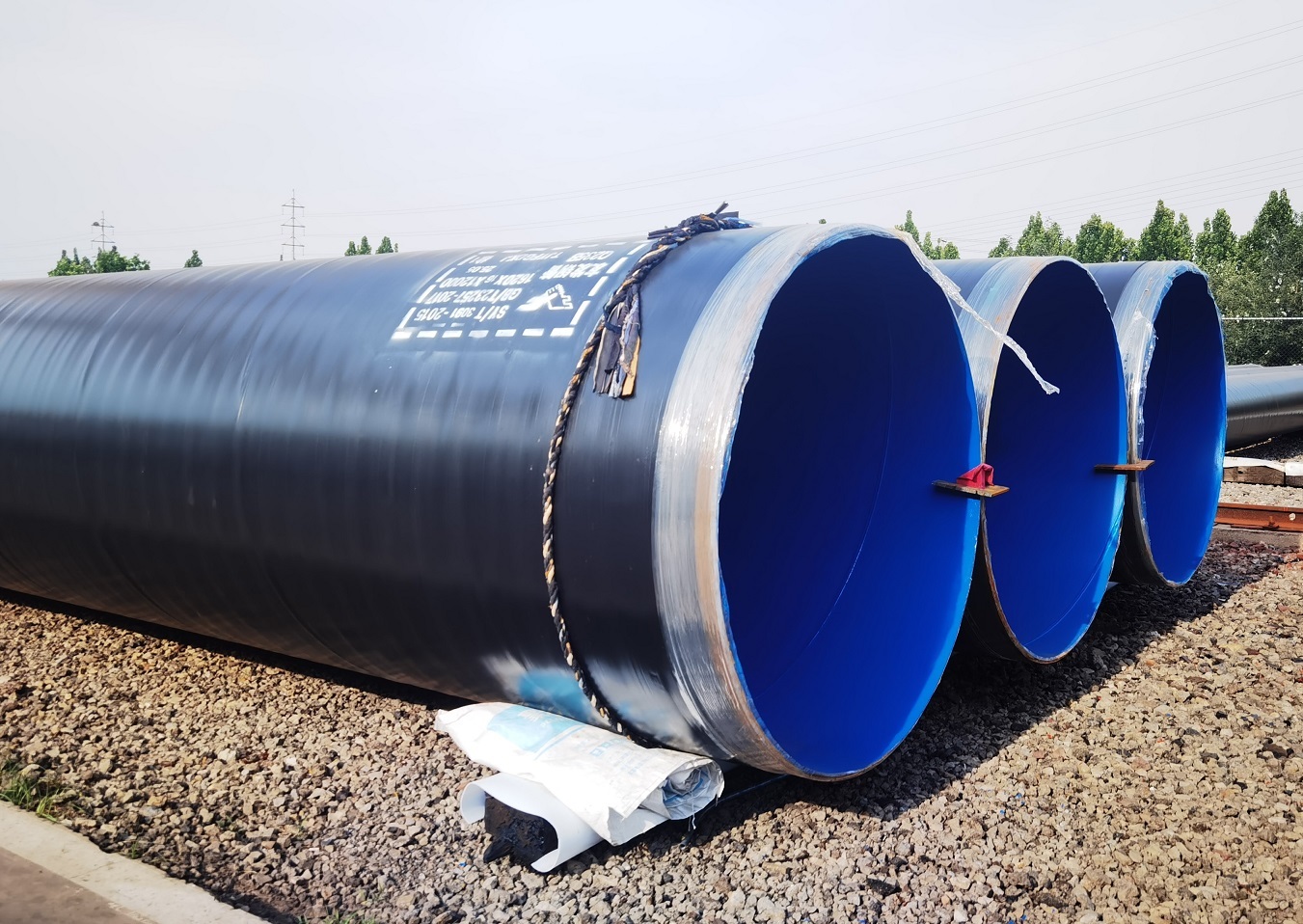 Polyurethane Spray Winding 3PE Coated Steel Pipe Production Line